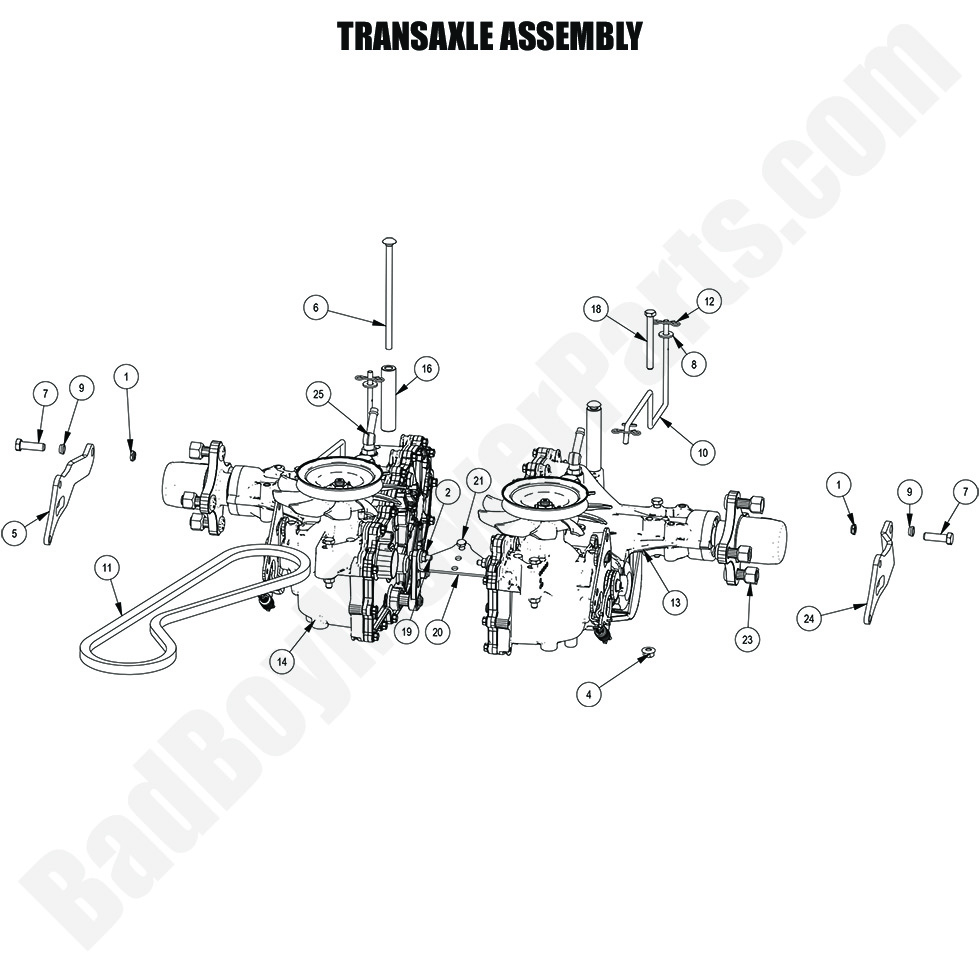 3559 - Bad Boy Mower Parts Lookup > 2024 > Revolt SD > Transaxle Assembly